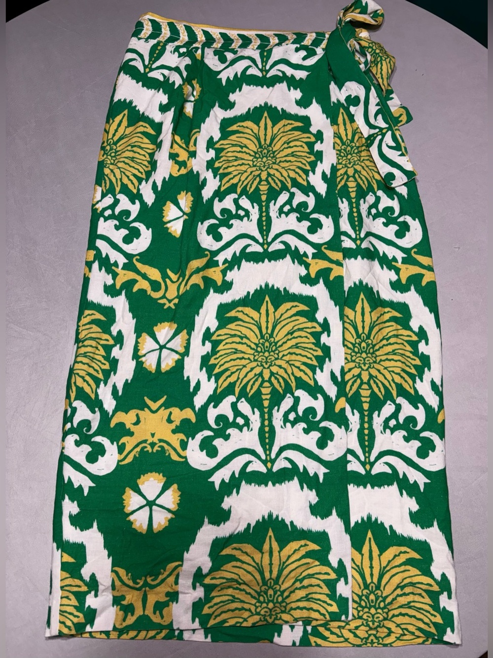 NWT Antonio Melani Linen Blend Wrap Skirt Size 14